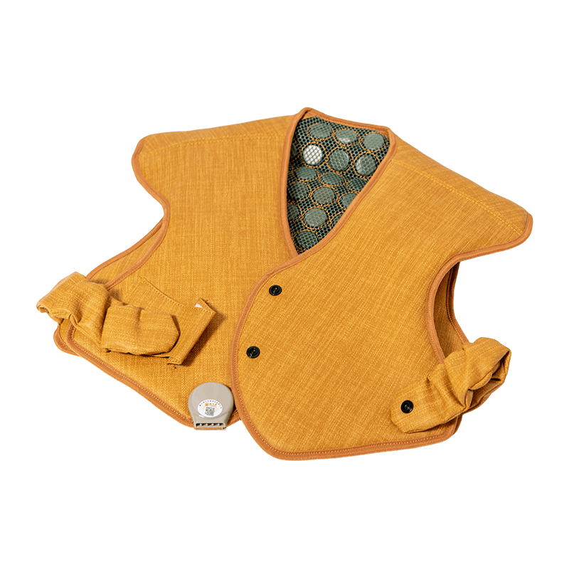 Verwarmd borst- en rugjade voedingsvest